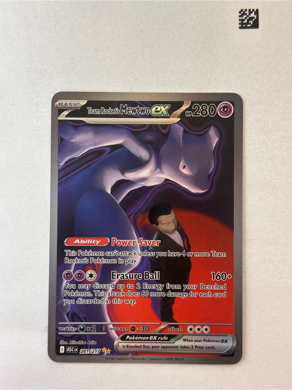Pokemon Team Rocket's Mewtwo ex SIR AH DIY read description